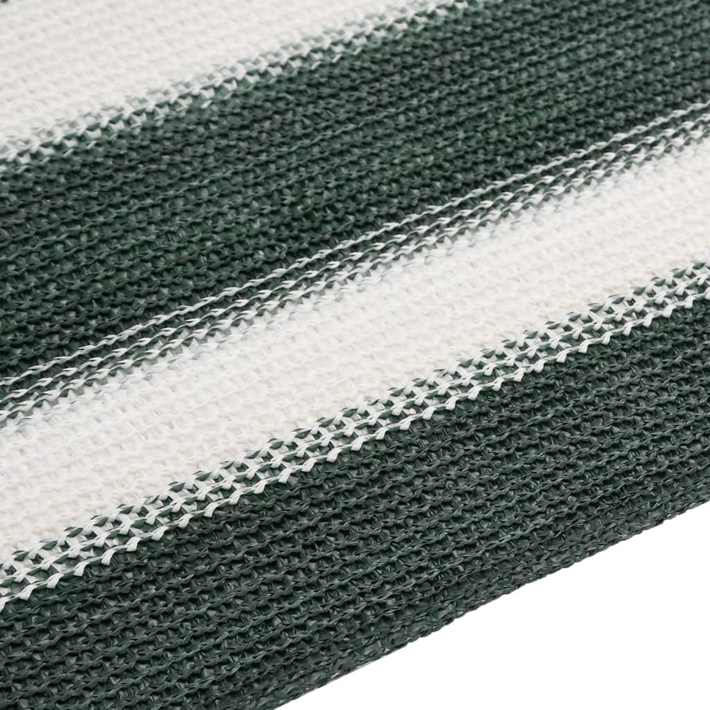 Mreža za privatnost zelena-bijela 2 x 10 m HDPE 150 g/m²