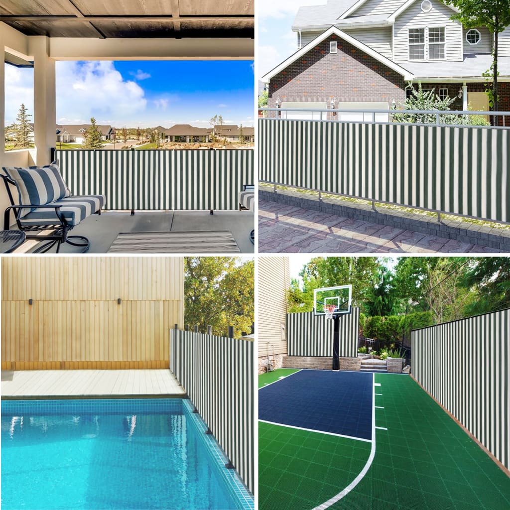Mreža za privatnost zelena-bijela 1,8 x 25 m HDPE 195 g/m²
