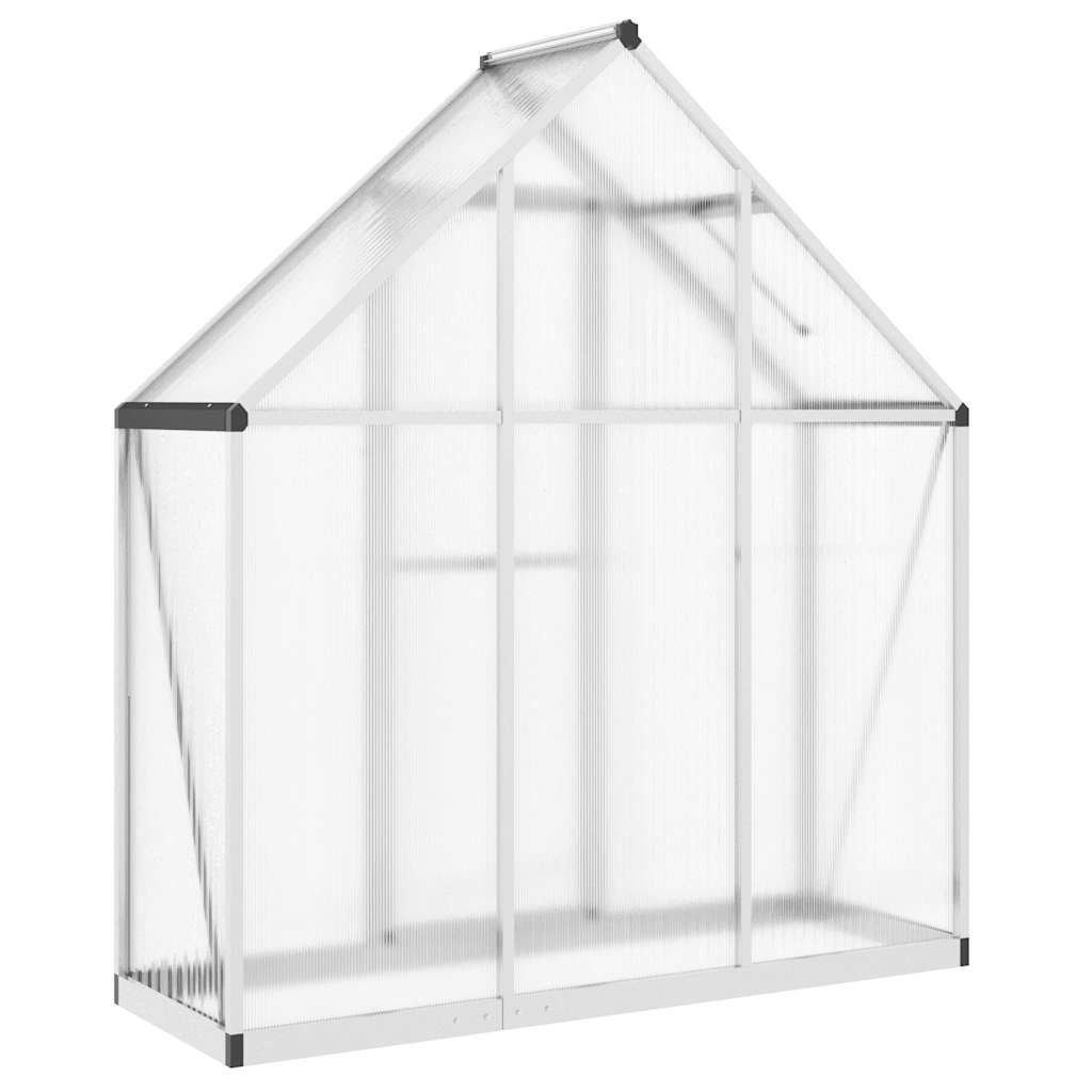 Staklenik s okvirom srebrni 169 x 58 x 195 cm aluminijski