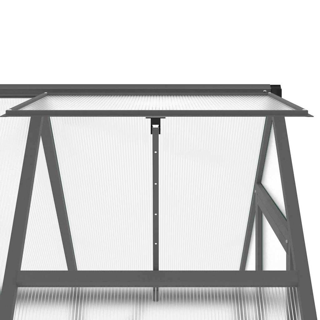 Staklenik s okvirom antracit 169 x 114 x 195 cm aluminijski