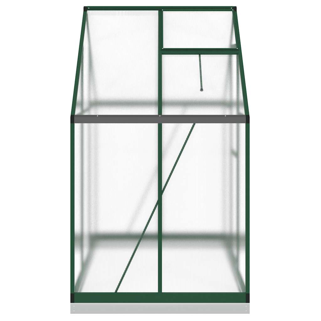 Staklenik s okvirom zeleni 169 x 114 x 202 cm aluminijski