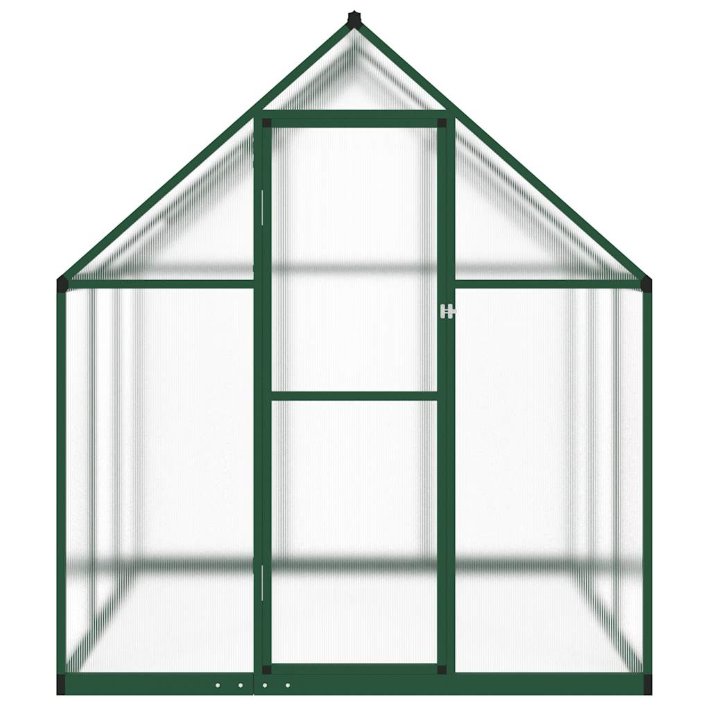 Staklenik s okvirom zeleni 169 x 169 x 195 cm aluminijski