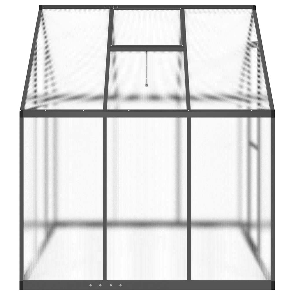 Staklenik s okvirom antracit 169 x 169 x 195 cm aluminijski