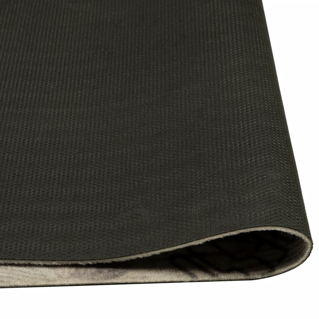 Kuhinjski tepih perivi s natpisom 60 x 300 cm baršunasti sivi