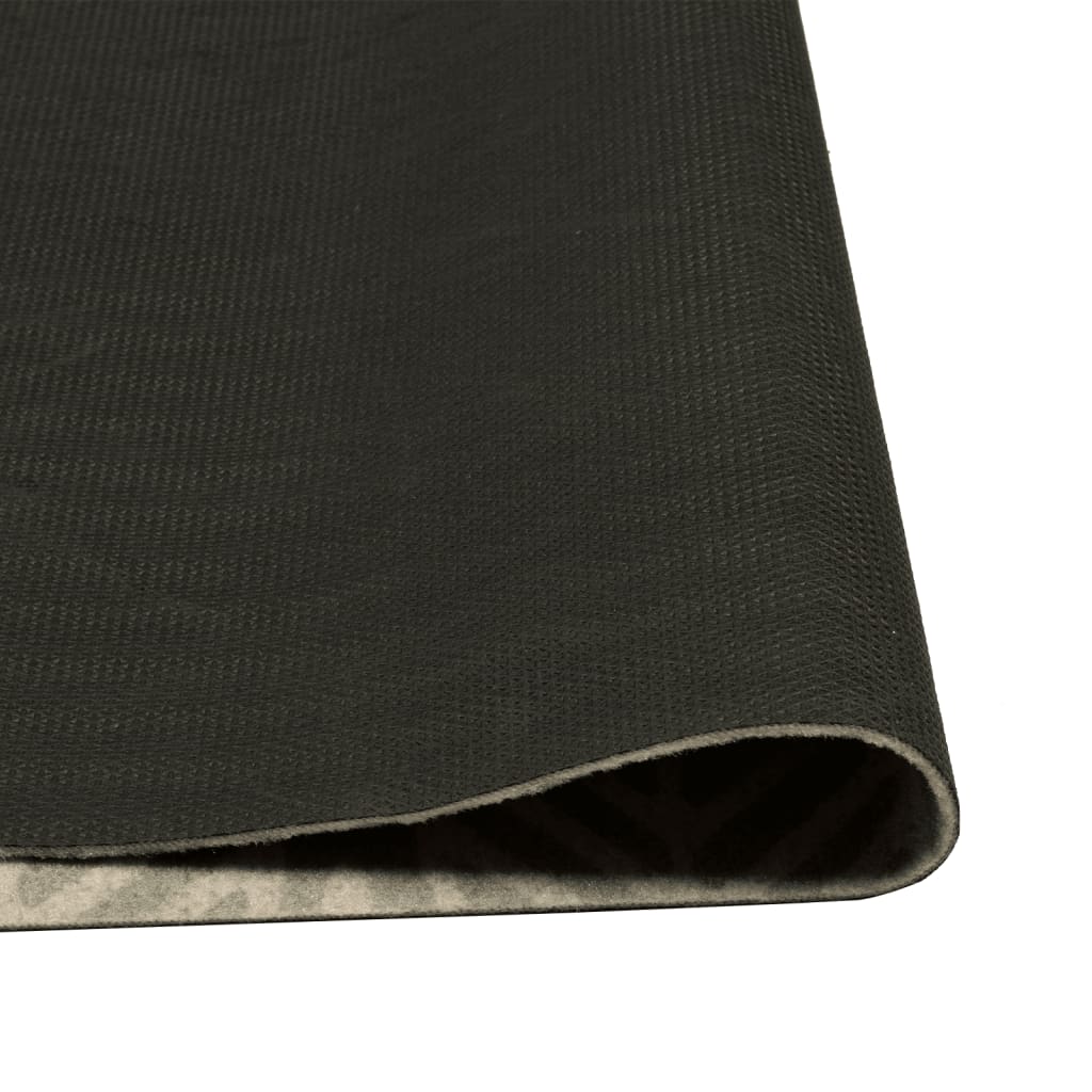 Kuhinjski tepih perivi s uzorkom lišća 45 x 150 cm baršunasti
