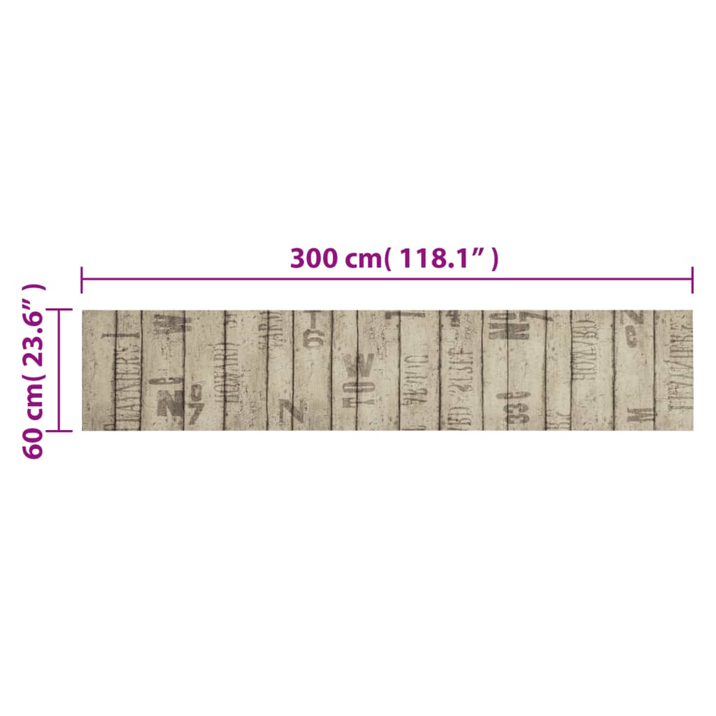 Kuhinjski tepih perivi s uzorkom ograde 60 x 300 cm baršunasti