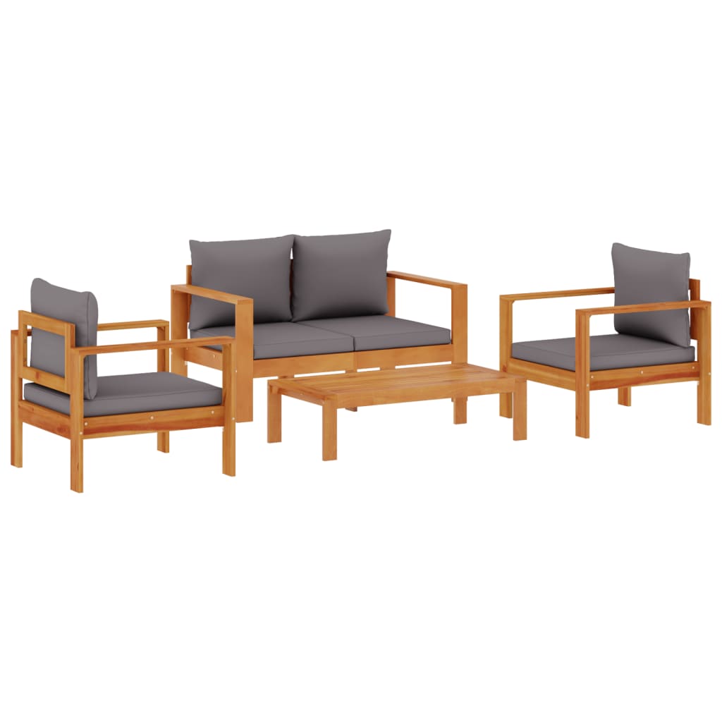 4-dijelni set vrtnih sofa s jastucima masivno bagremovo drvo