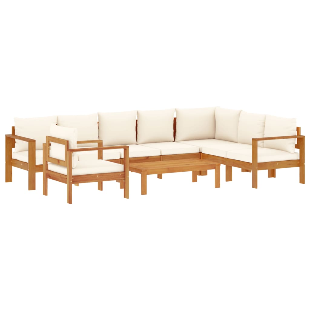 6-dijelna set vrtnih sofa s jastucima masivno bagremovo drvo
