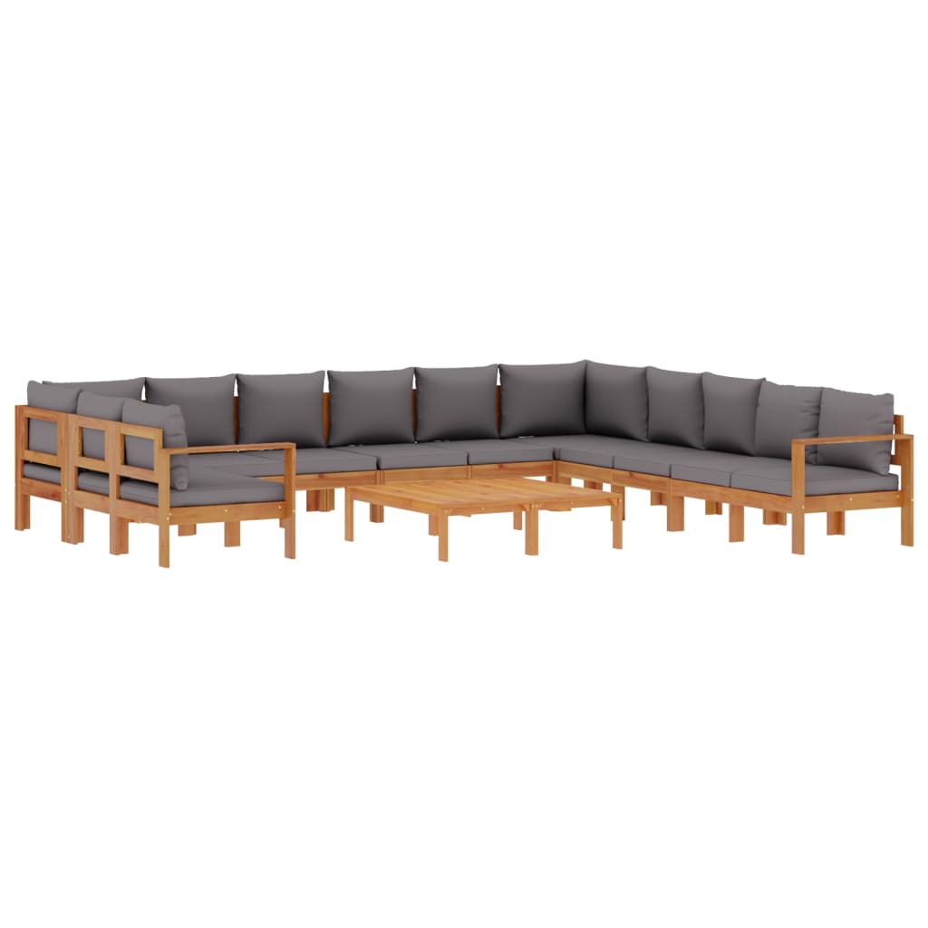 9-dijelna set vrtnih sofa s jastucima masivno bagremovo drvo