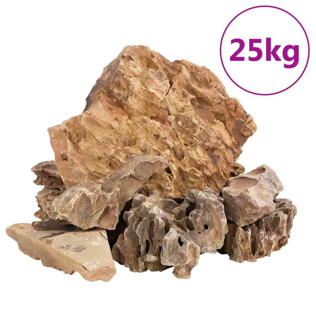 Zmajevo kamenje 25 kg smeđe 5 - 30 cm