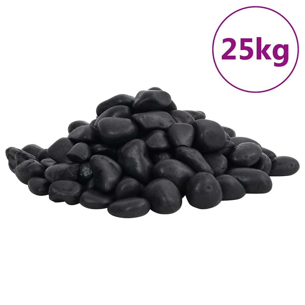 Polirani kamenčići 25 kg crni 2 - 5 cm