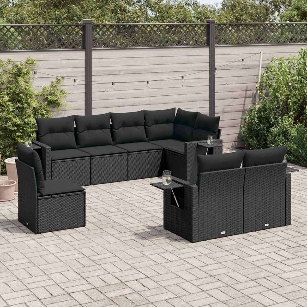 8-dijelni set vrtnih sofa od poliratana s jastucima