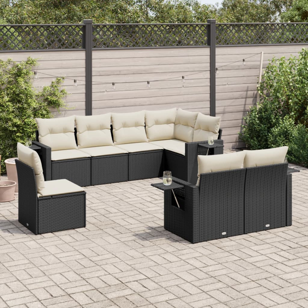 8-dijelni set vrtnih sofa od poliratana s jastucima