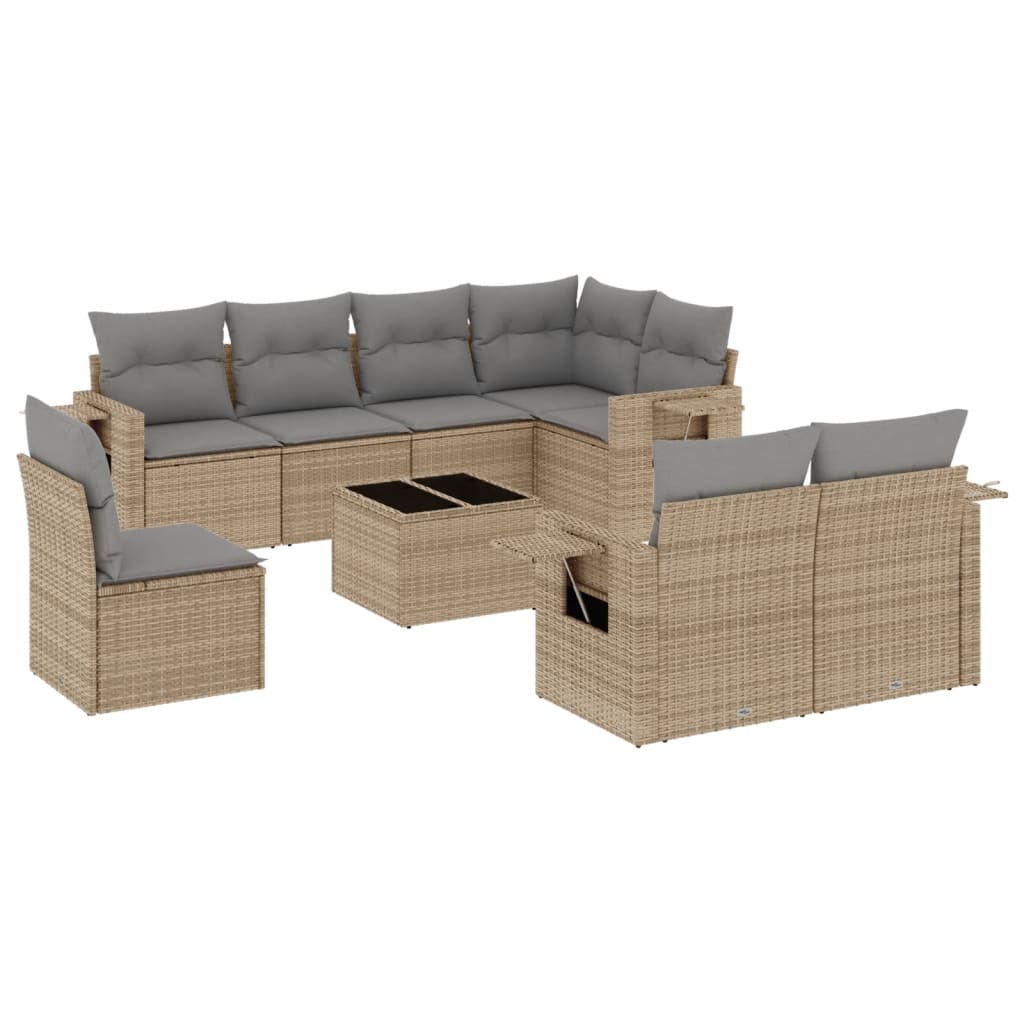 8-dijelni set vrtnih sofa od poliratana s jastucima