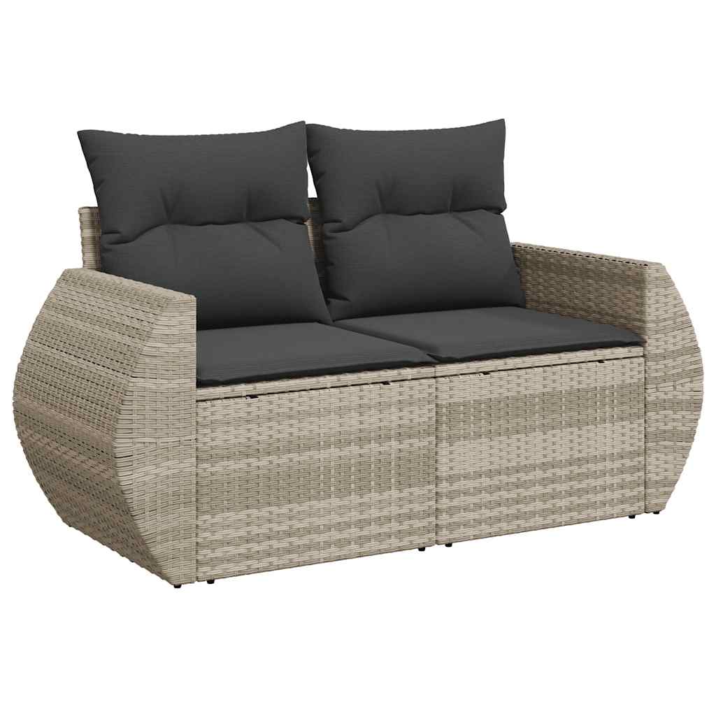 7-dijelni set vrtnih sofa svjetlosivi od poliratana