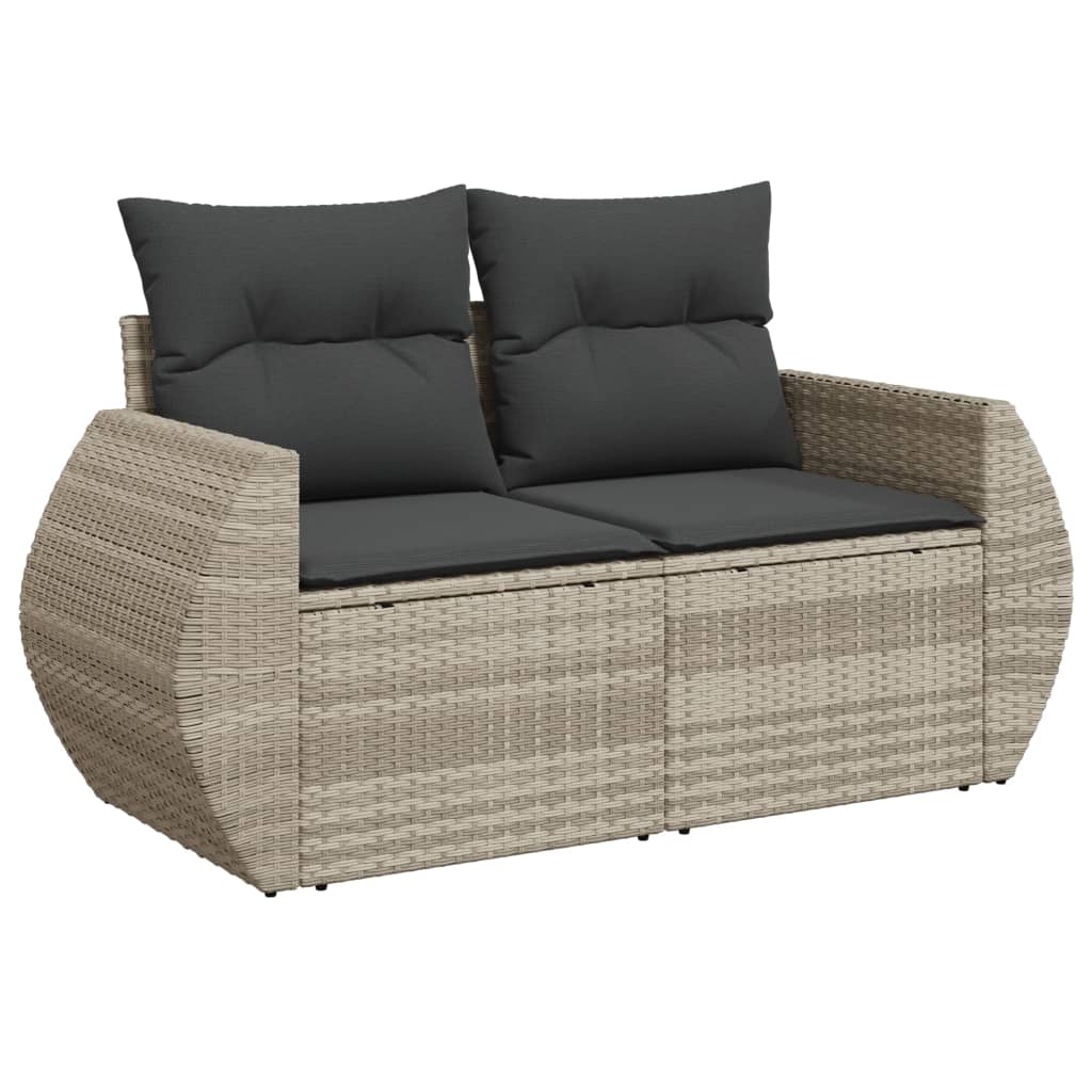 7-dijelni set vrtnih sofa svjetlosivi od poliratana