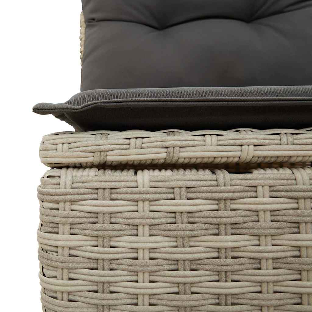 4-dijelni set vrtnih sofa s jastucima svijetlosivi poliratan