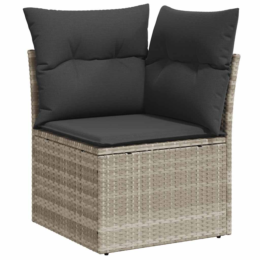 7-dijelni set vrtnih sofa svjetlosivi od poliratana