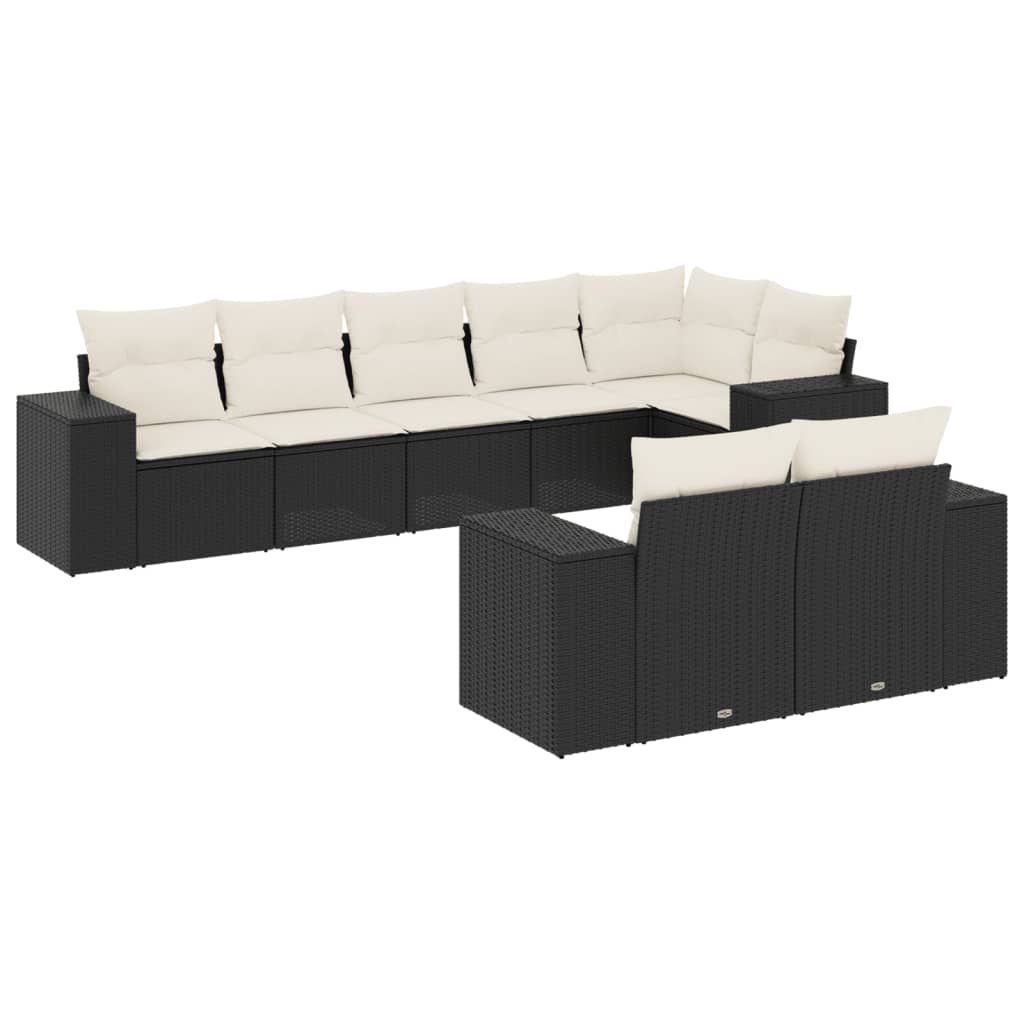 8-dijelni set vrtnih sofa od poliratana s jastucima
