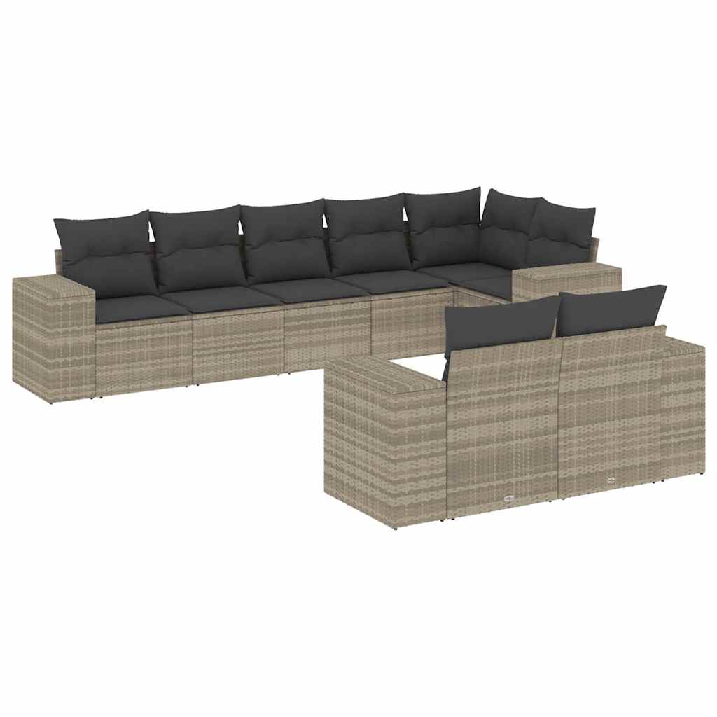 8-dijelni set vrtnih sofa od poliratana s jastucima