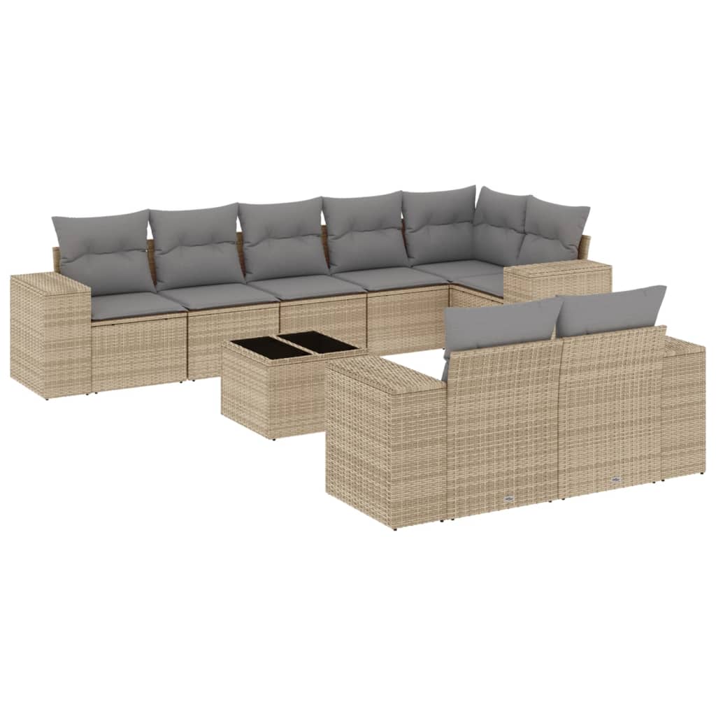 8-dijelni set vrtnih sofa od poliratana s jastucima