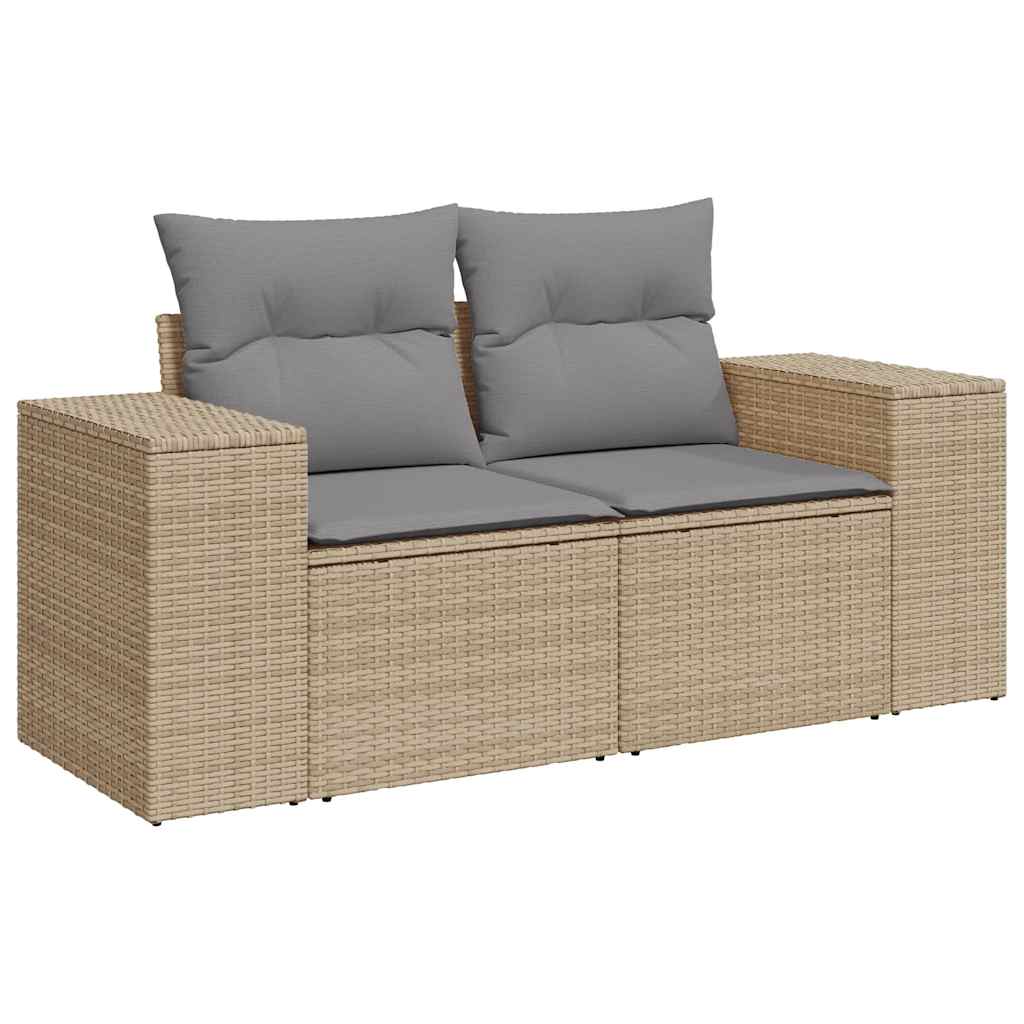 7-dijelni set vrtnih sofa od poliratana s jastucima bež