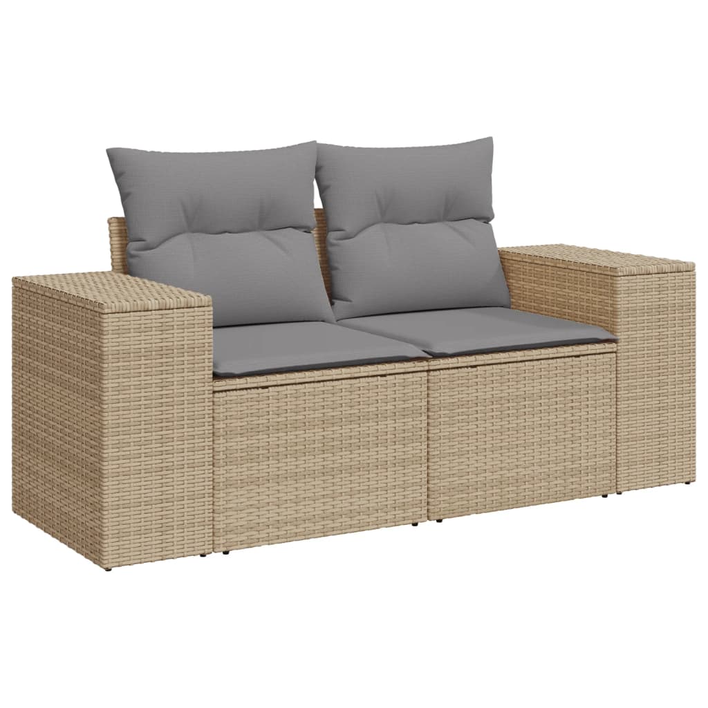 8-dijelni set vrtnih sofa od poliratana s jastucima bež