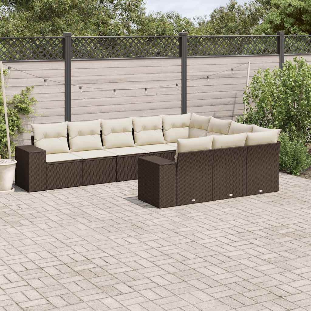 11-dijelni set vrtnih sofa od poliratana s jastucima