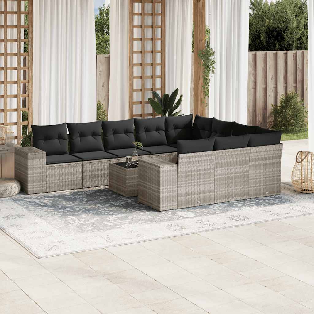 11-dijelni set vrtnih sofa od poliratana s jastucima