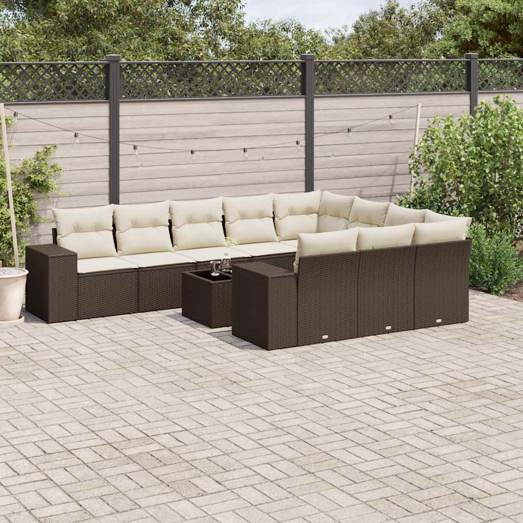 11-dijelni set vrtnih sofa od poliratana s jastucima