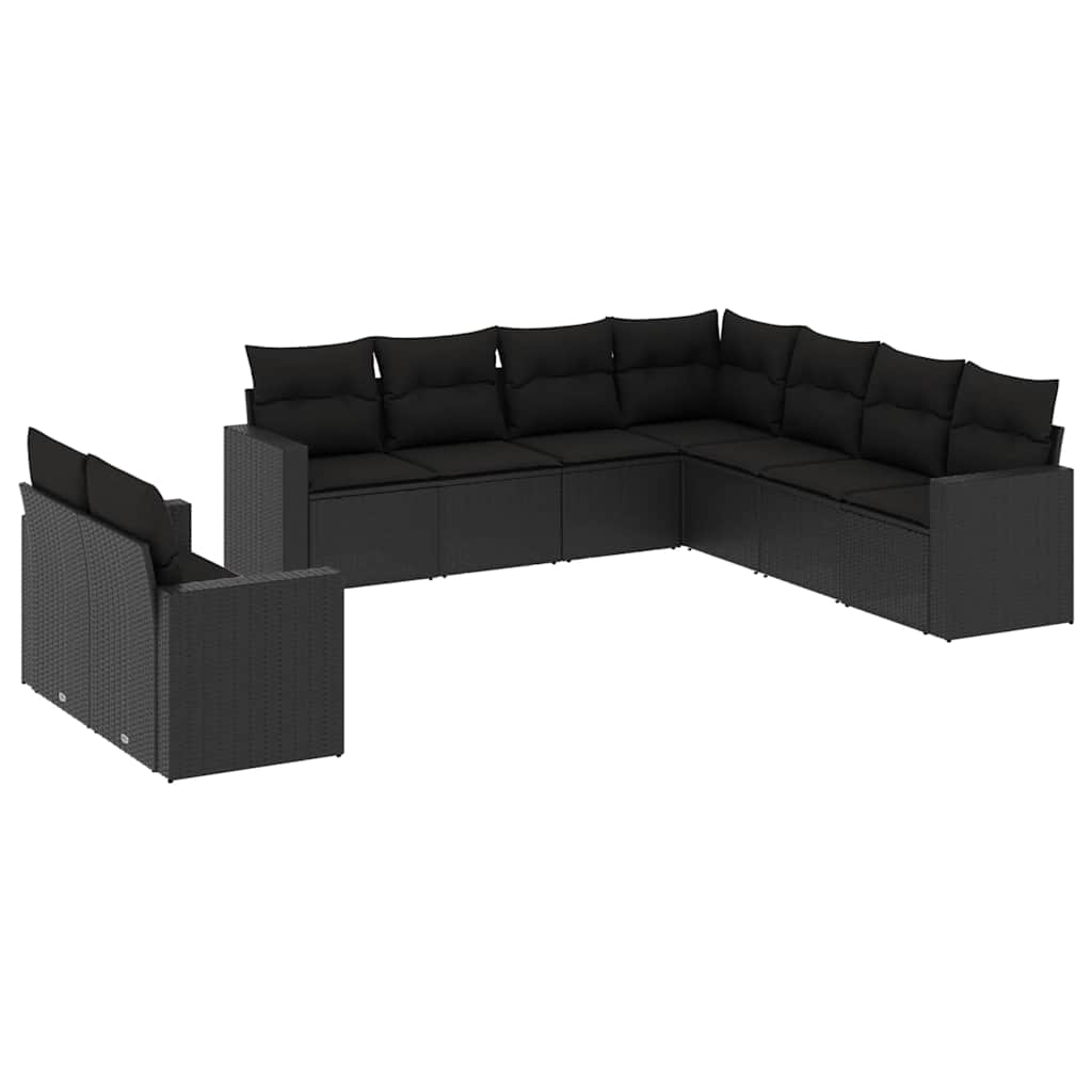 9-dijelni set vrtnih sofa od poliratana s jastucima