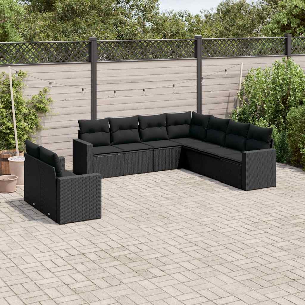9-dijelni set vrtnih sofa od poliratana s jastucima