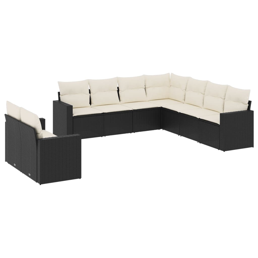 9-dijelni set vrtnih sofa od poliratana s jastucima