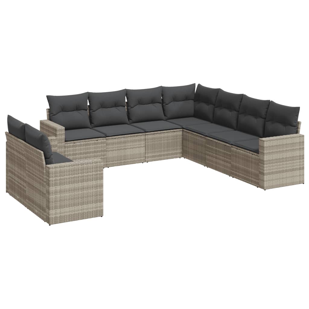 9-dijelni set vrtnih sofa od poliratana s jastucima