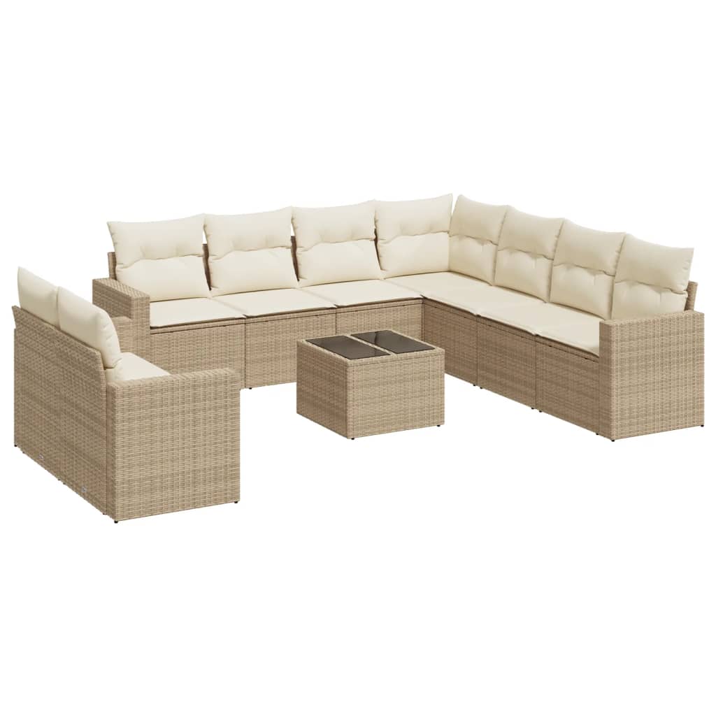 9-dijelni set vrtnih sofa od poliratana s jastucima