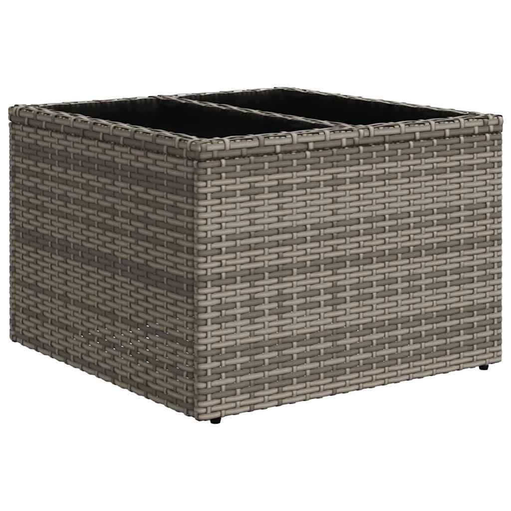 10-dijelni set vrtnih sofa od poliratana s jastucima sivi