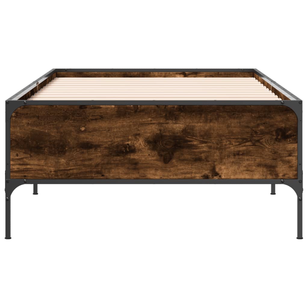 Okvir za krevet boja hrasta 120x200cm konstruirano drvo i metal
