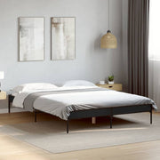 Okvir za krevet crni 120x190 cm konstruirano drvo i metal