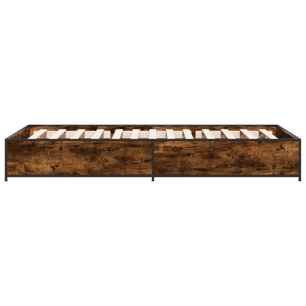 Okvir za krevet boja hrasta 120x200cm konstruirano drvo i metal