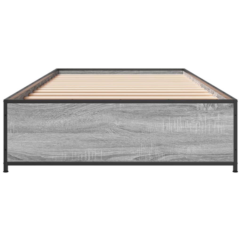 Okvir za krevet boja hrasta 100x200cm konstruirano drvo i metal
