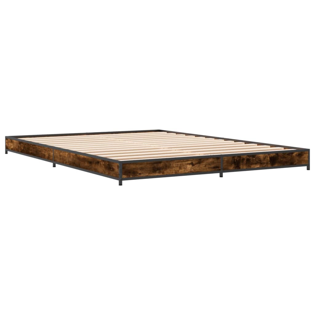 Okvir kreveta boja hrasta 120x200 cm konstruirano drvo i metal