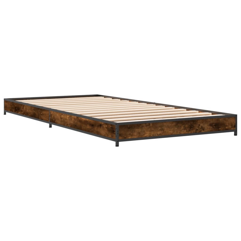 Okvir za krevet boja hrasta 120x200cm konstruirano drvo i metal