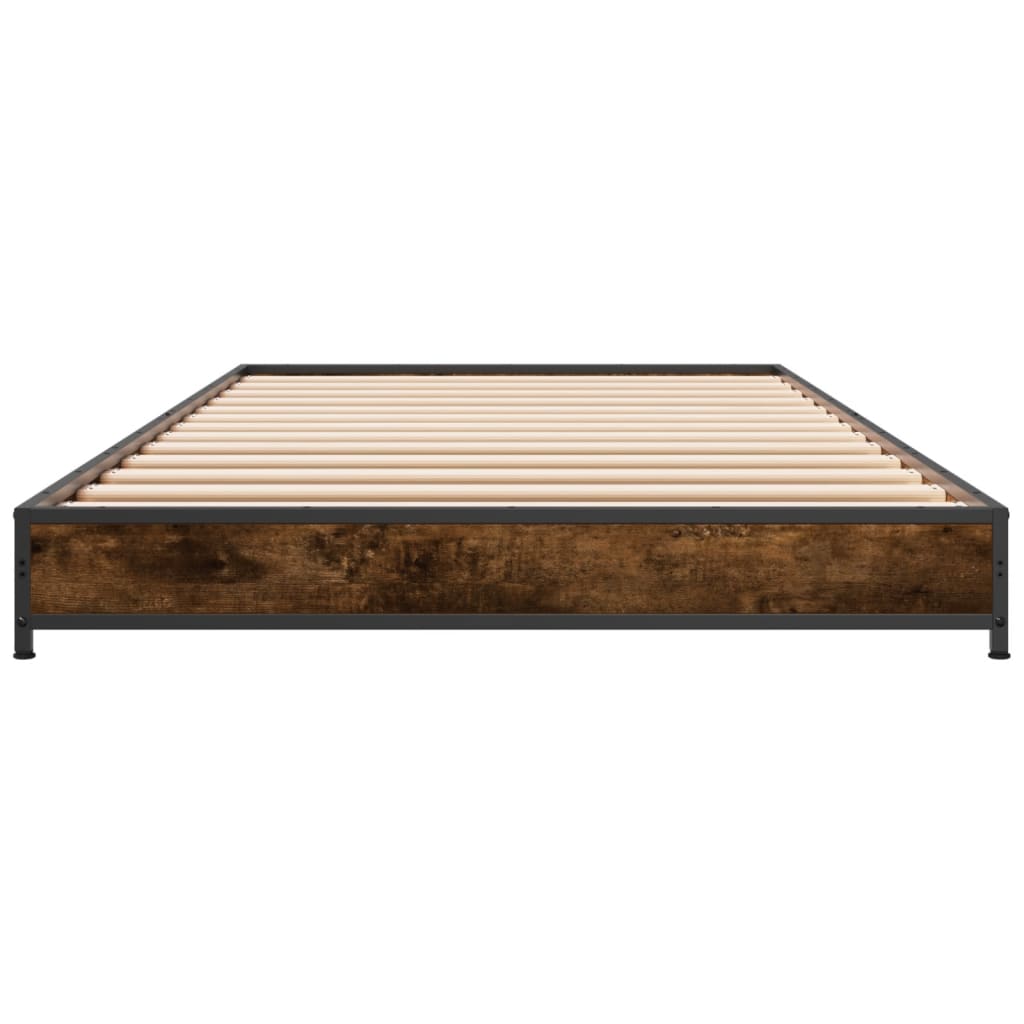 Okvir za krevet boja hrasta 120x200cm konstruirano drvo i metal
