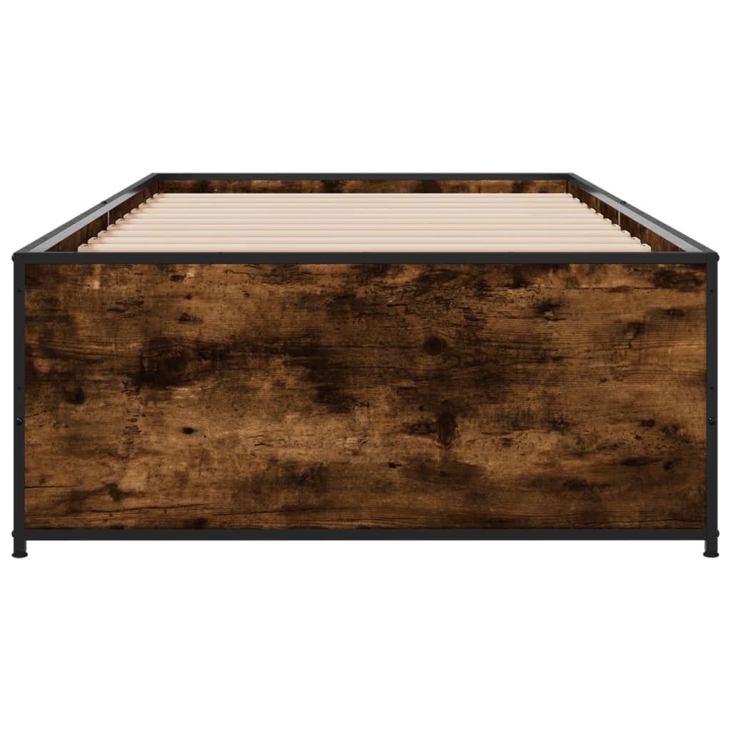 Okvir za krevet boja hrasta 120x200cm konstruirano drvo i metal