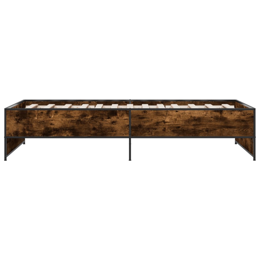 Okvir za krevet boja hrasta 90x200 cm konstruirano drvo i metal