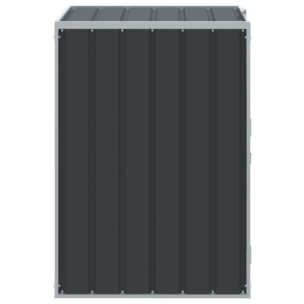 Spremište za jednu kantu za otpad antracit 72x81x115 cm čelično