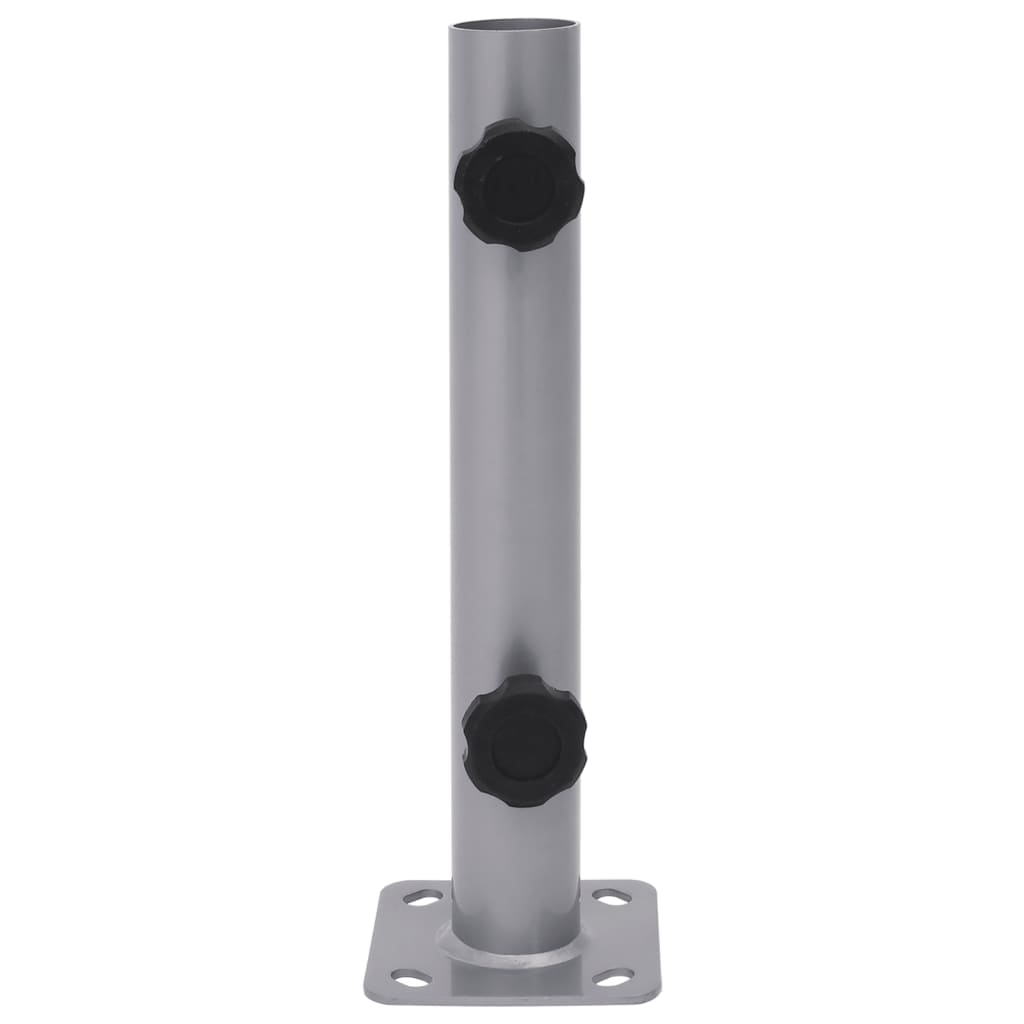 Baza suncobrana za stup Ø 32/34/38 mm srebrna čelična