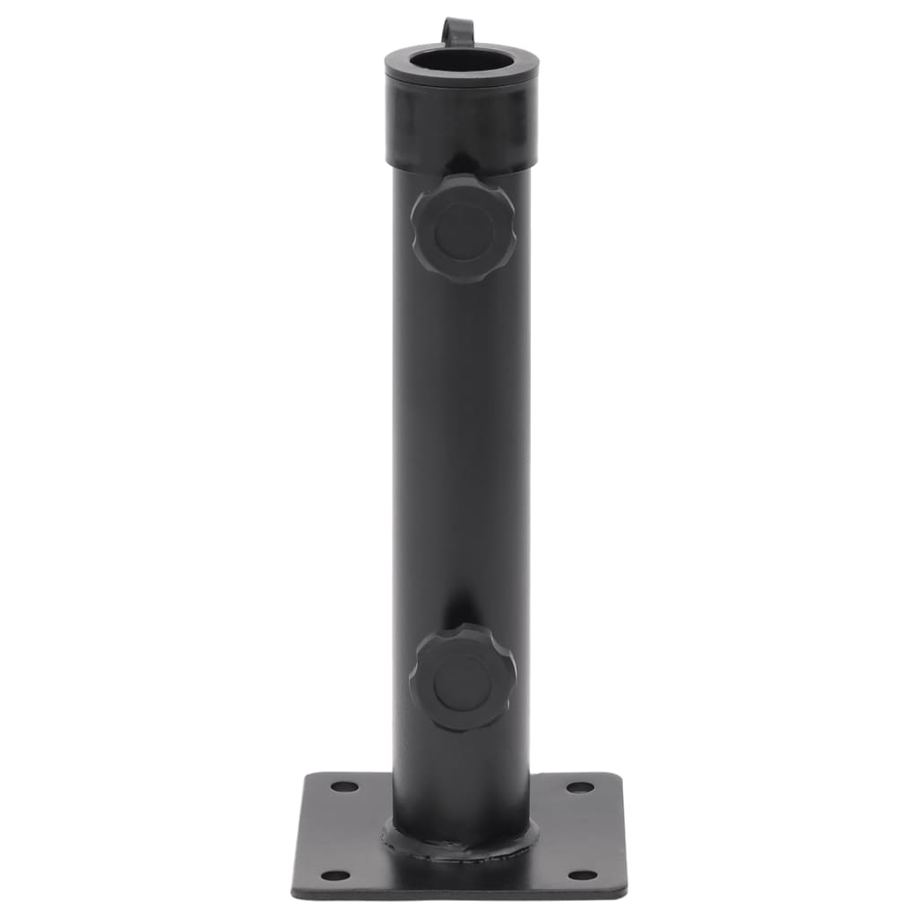Baza suncobrana za stup Ø 38/48 mm mat crna čelična