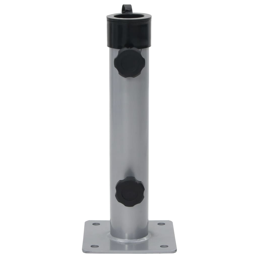 Baza suncobrana za stup Ø 38/48 mm srebrna čelična