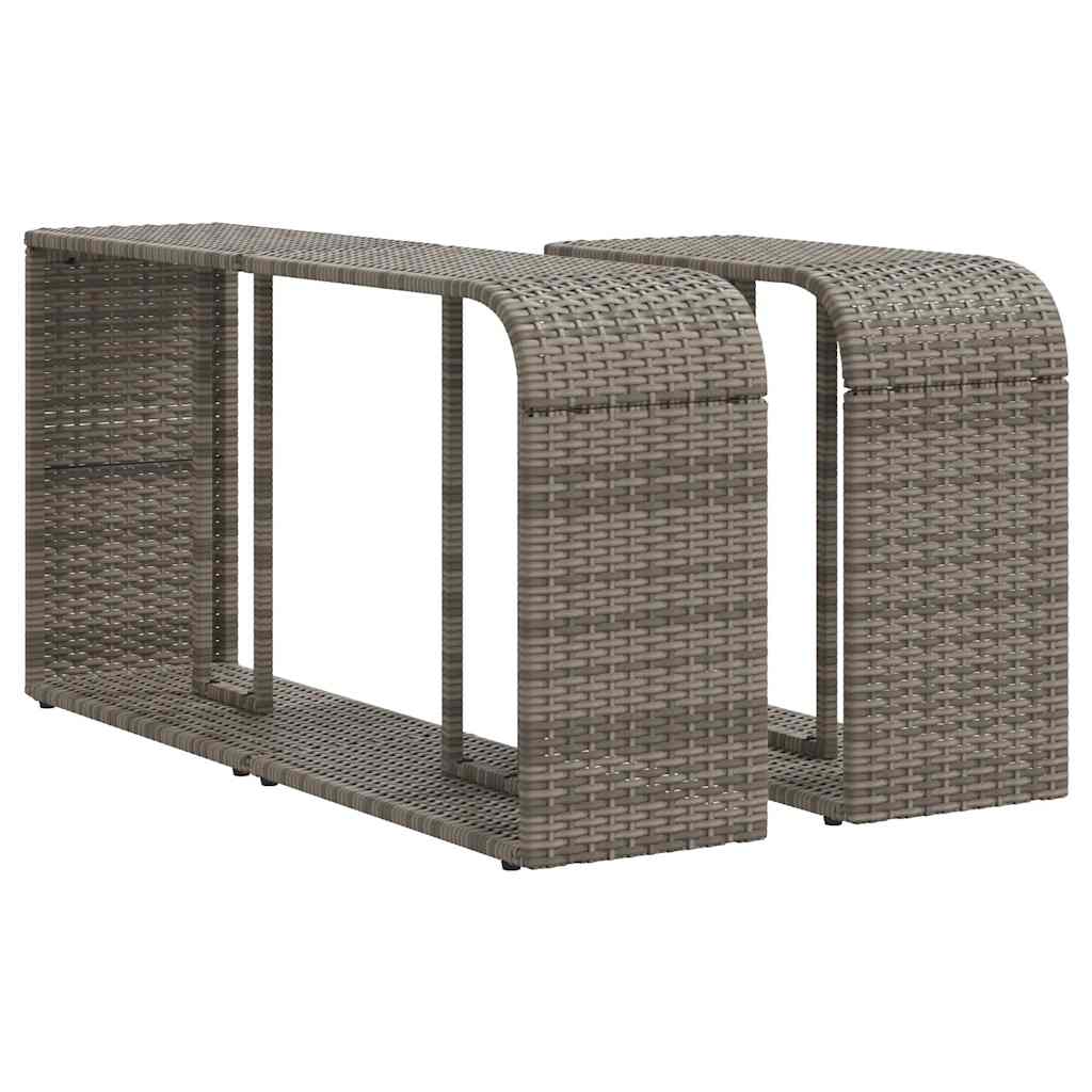 11-dijelni set vrtnih sofa poliratan s jastucima svijetlosivi